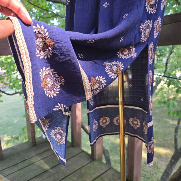 Matilda Jane Good Hart Boho Western Yellowstone Geo Print Smocked Midi Dress S - Picture 5 of 12